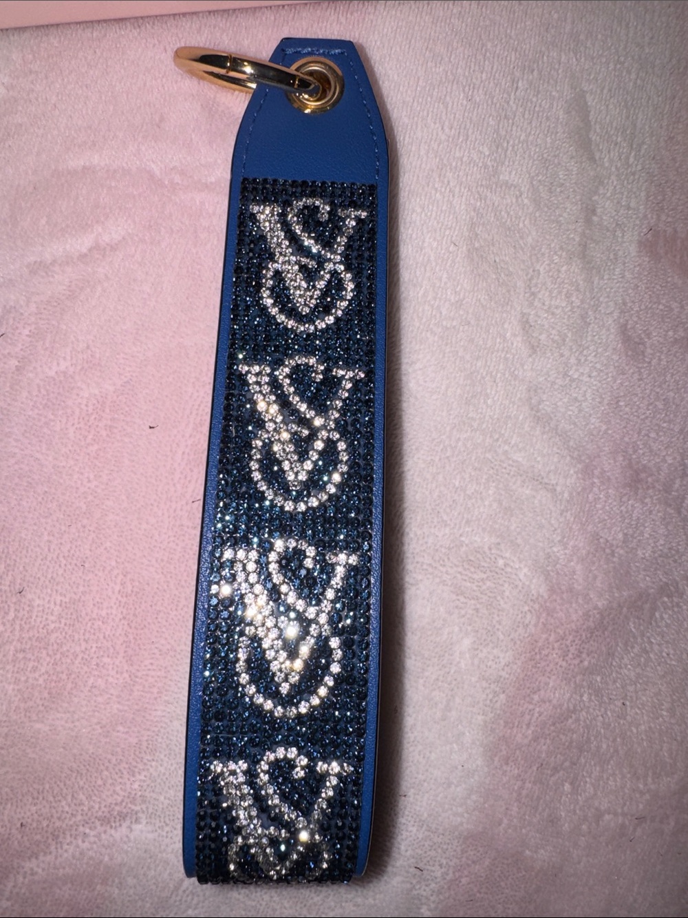 VS Blue Heart Strap Keychain
